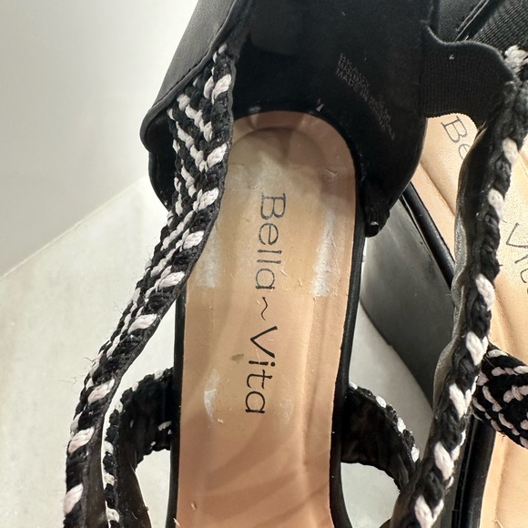 Black and white wedges size 9 - Picture 2 of 6